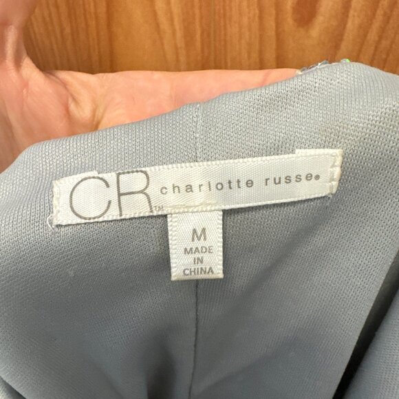 Charlotte Russe Silver Sequin Sleeveless Mini Dress M Medium Cocktail Party - Picture 6 of 6